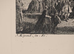 Vieux palais des Tuileries - gravure originale, signée