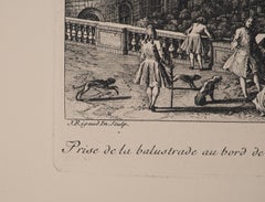 Les jardins de Versailles - Gravure originale, signée