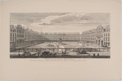 Antique The Royal Square : A Glimpse of Old Paris - Original etching, Signed