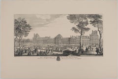 Antique The Tuileries Palace : A Royal Residence - Original etching, Signed