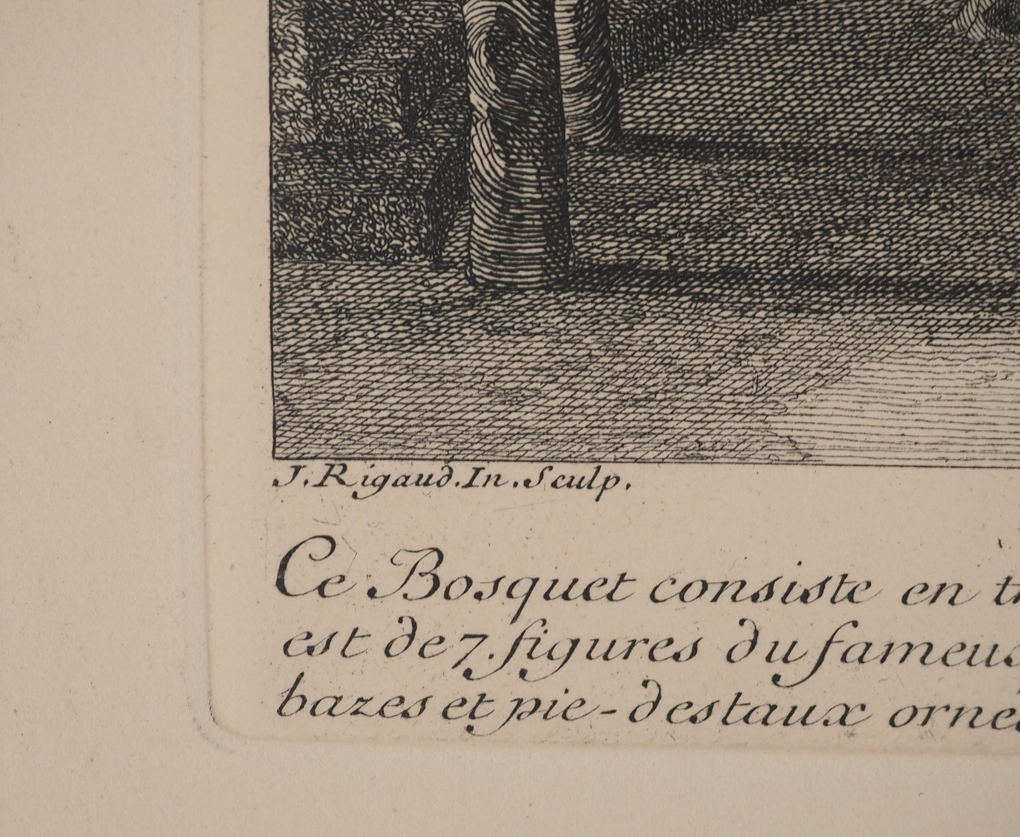 Versailles : Die Brunnen des Apollo - Original Radierung, Signiert (Sonstige Kunststile), Print, von Jacques RIGAUD