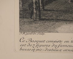 Versailles : The Fountains of Apollo - Original etching, Signed