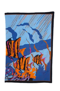 Jacques Rollet, Silk scarf with ocean print.