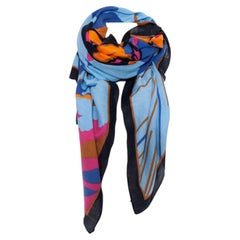 Jacques Rollet, Silk scarf with ocean print.