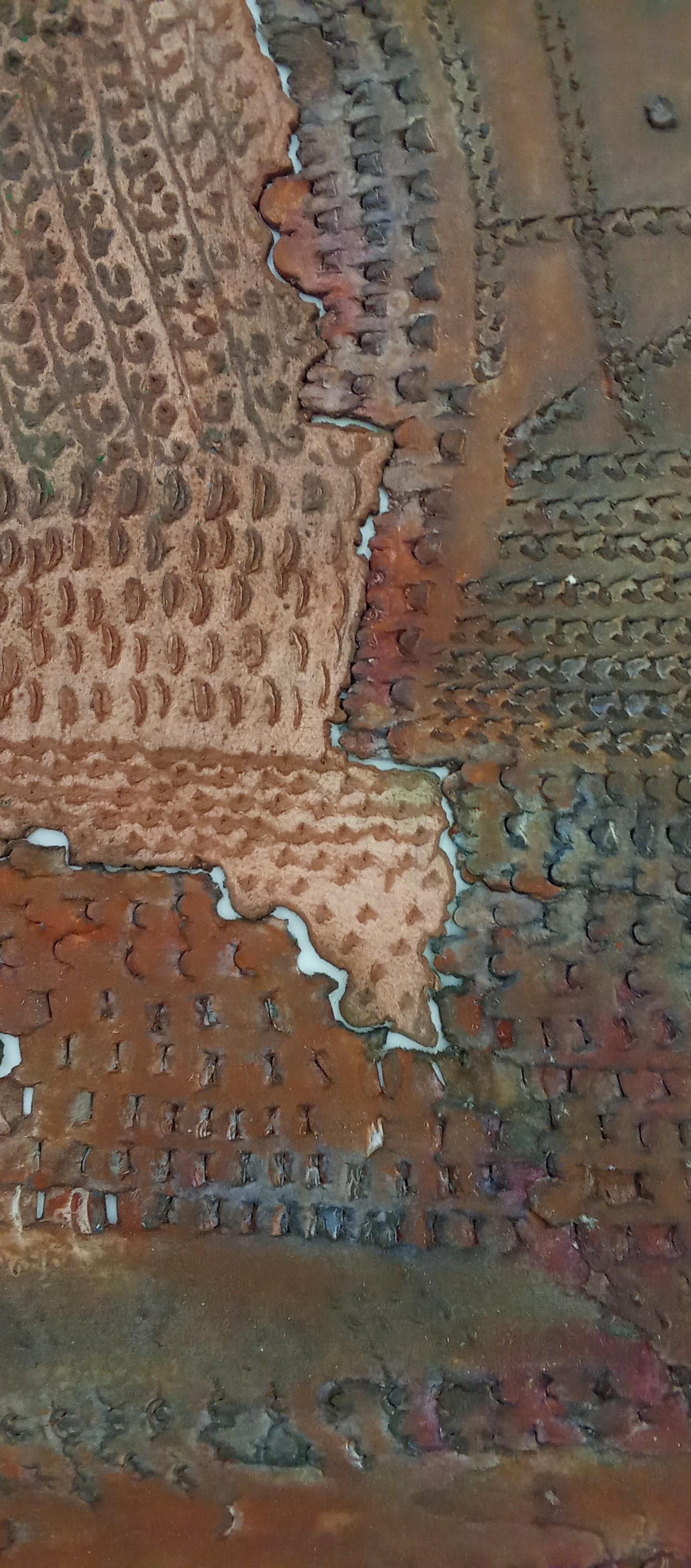 Untitled Jacques Rouby (1953-2019) Zeitgenössische abstrakte Kunst bemalter Karton im Angebot 1
