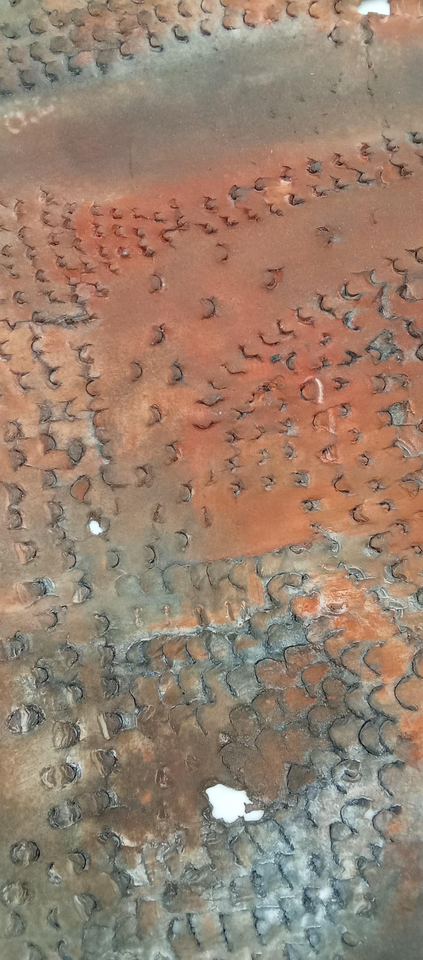Untitled Jacques Rouby (1953-2019) Zeitgenössische abstrakte Kunst bemalter Karton im Angebot 3