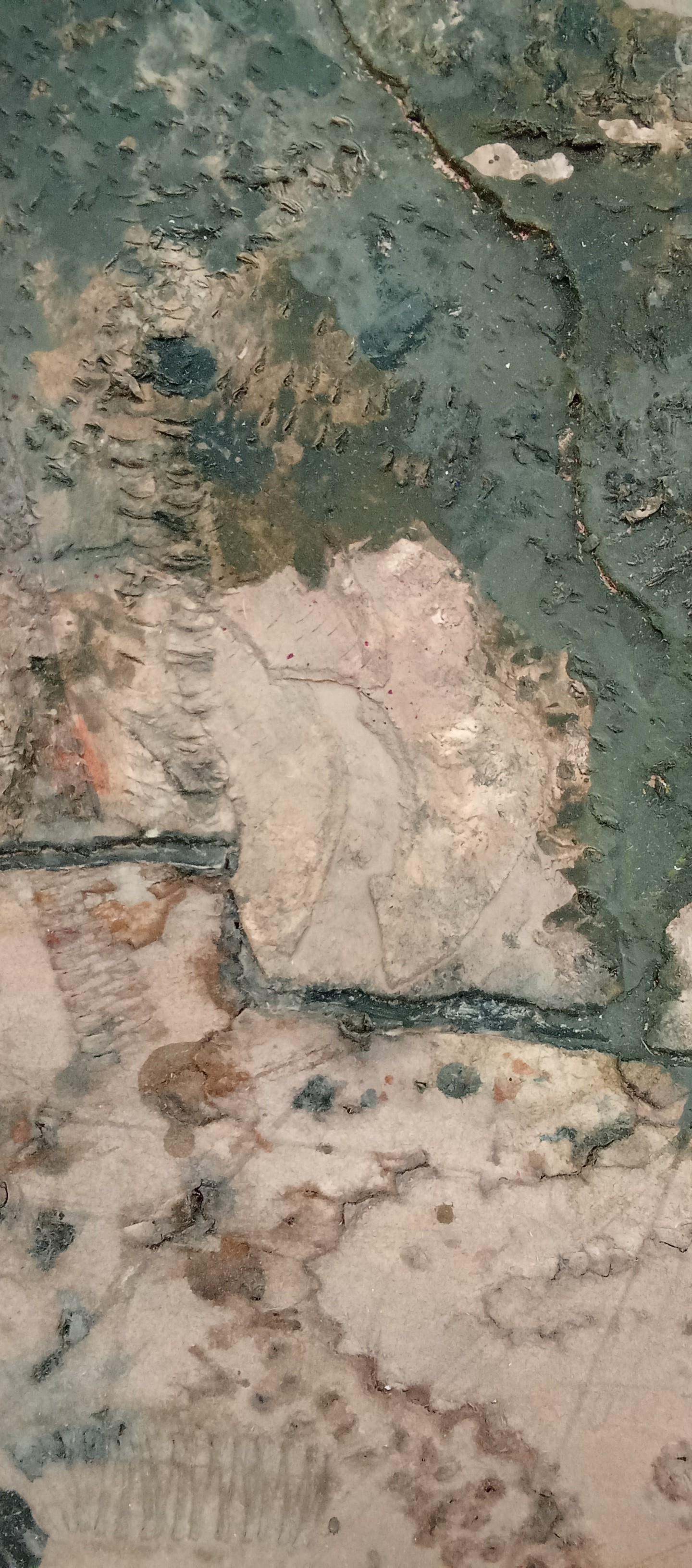 Untitled Jacques Rouby (1953-2019) Contemporary abstract art painted cardboard For Sale 4