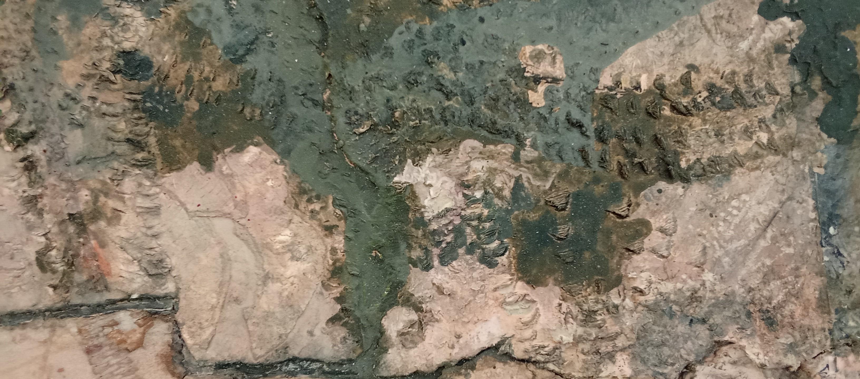 Untitled Jacques Rouby (1953-2019) Contemporary abstract art painted cardboard For Sale 6