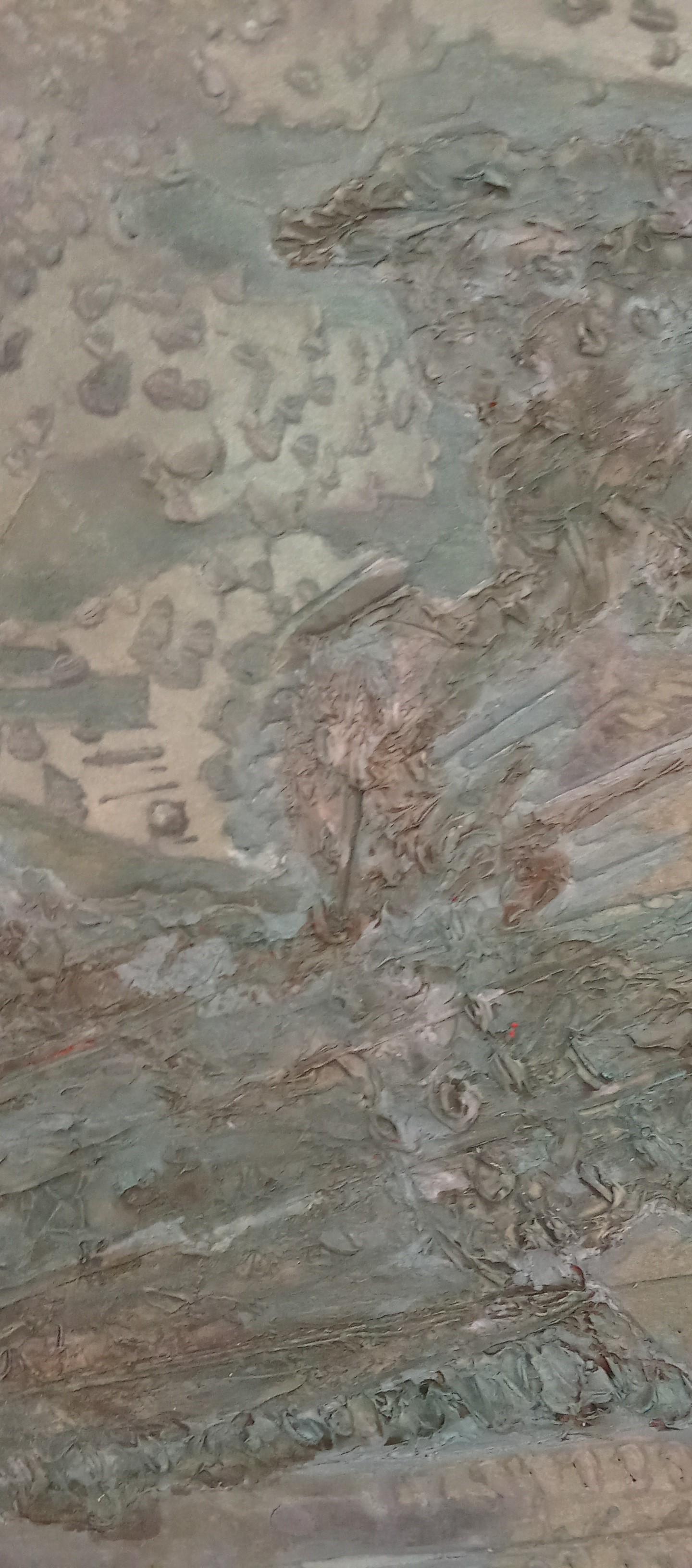 Untitled Jacques Rouby (1953-2019) Zeitgenössische abstrakte Kunst bemalter Karton im Angebot 6
