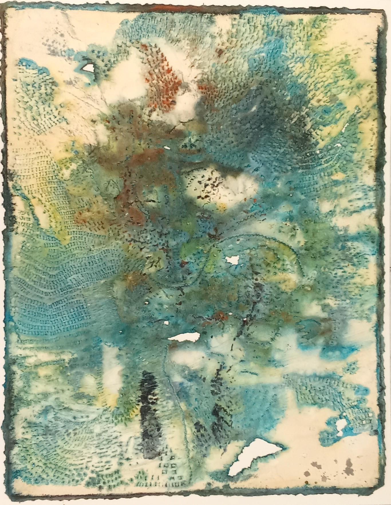 Untitled Jacques Rouby (1953-2019) Contemporary abstract art painted cardboard