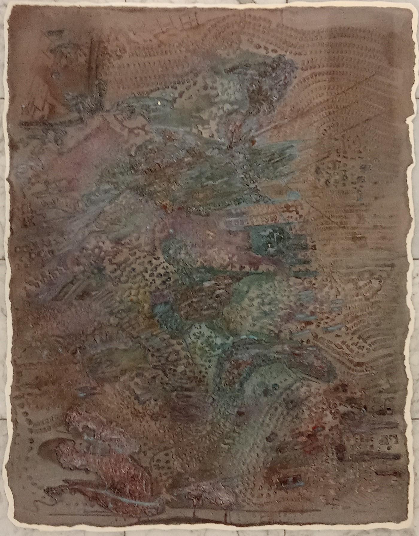 Untitled Jacques Rouby (1953-2019) Contemporary abstract art painted cardboard