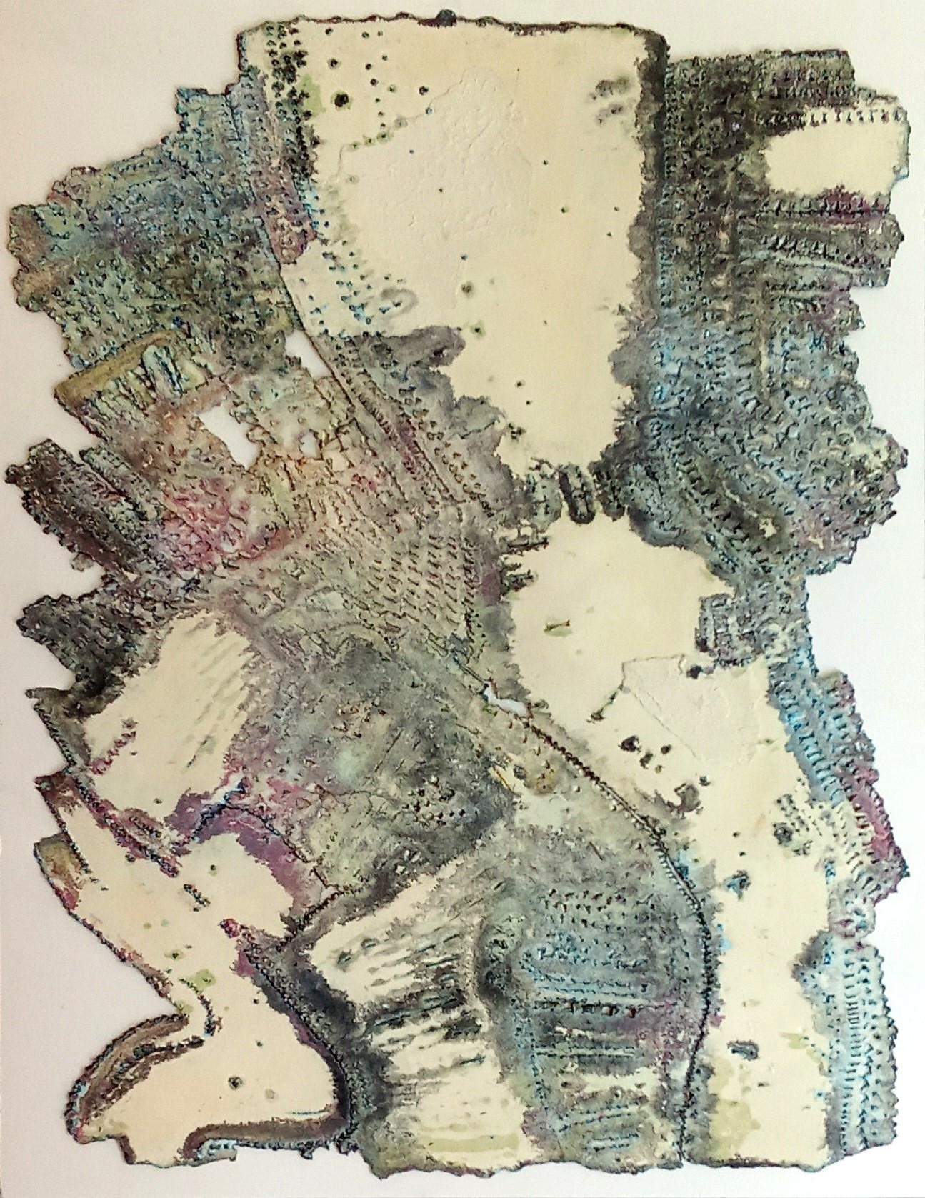 Untitled Jacques Rouby (1953-2019) Contemporary art painted sculpted cardboard