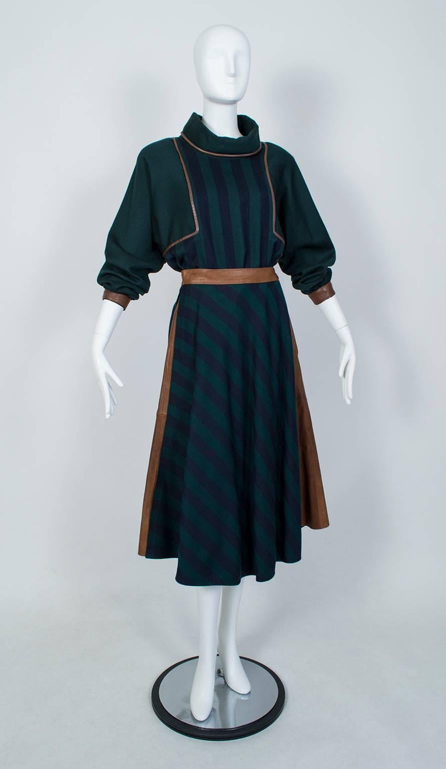 One part Molly Ringwald and one part Hermès equestrienne, this pullover and midi skirt ensemble is unlike anything we've seen. 