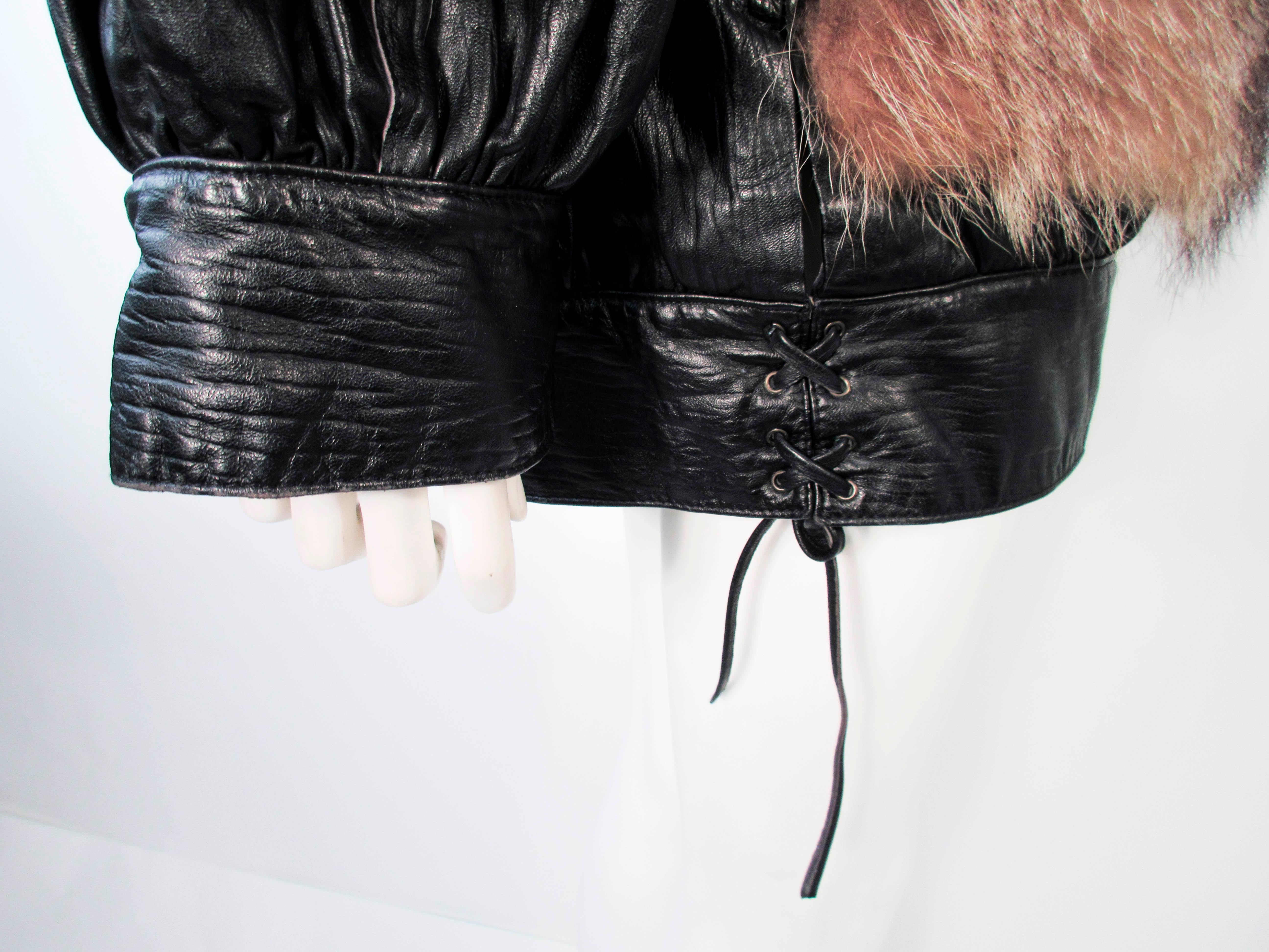 JACQUES SAINT LAURENT Raccoon Fur Jacket with Detachable Tassels Size 38 In Excellent Condition In Los Angeles, CA