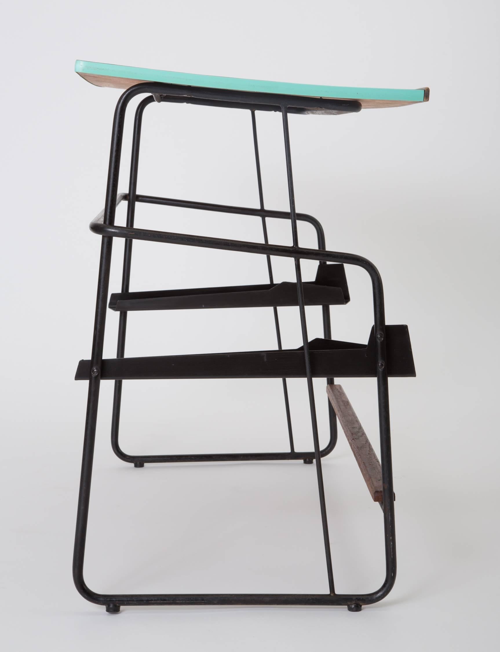 Mid-20th Century Jacques Seeuws Drafting Table and Chair for Swan
