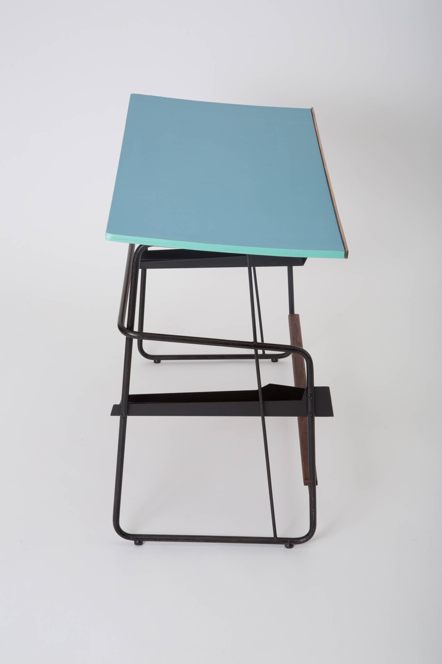Steel Jacques Seeuws Drafting Table and Chair for Swan