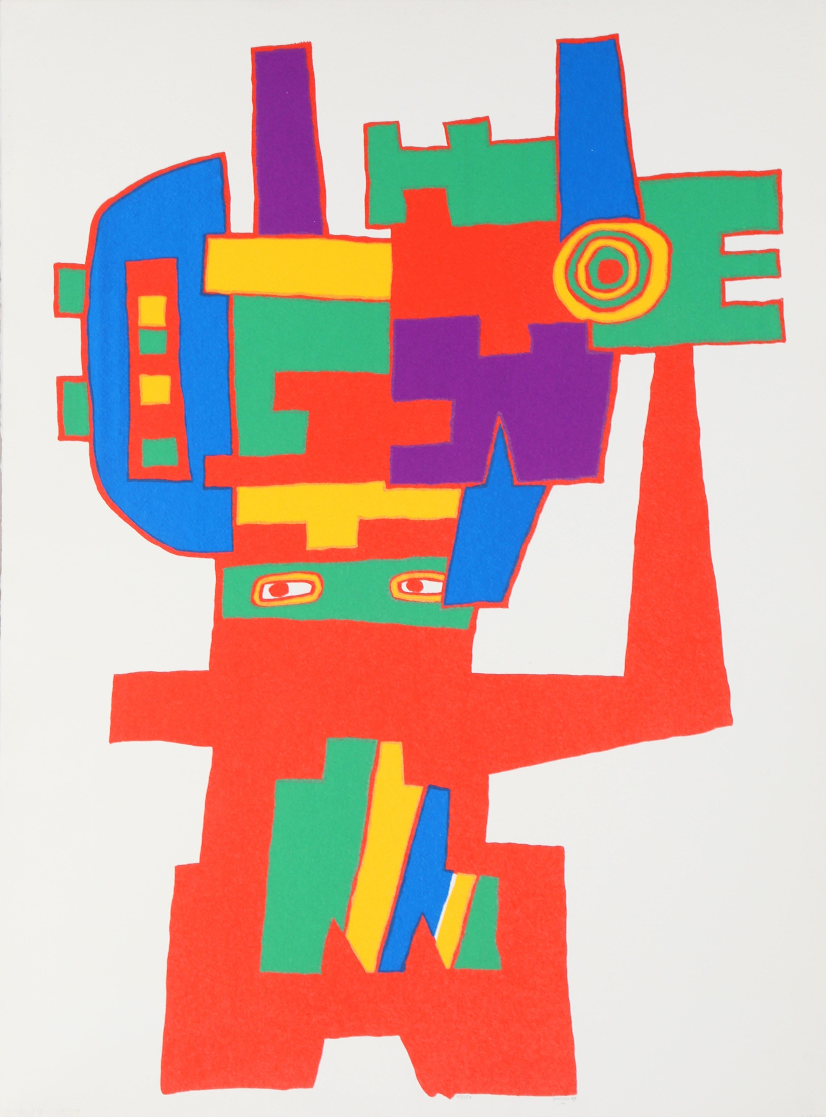 Artist: Jacques Soisson
Title: Untitled - Camera Man
Year: 1975
Medium: Serigraph, signed and numbered in pencil
Edition: 150
Paper Size: 30.5 x 24.5 inches