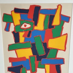 Abstract Jacques Soisson French Modernist Silkscreen