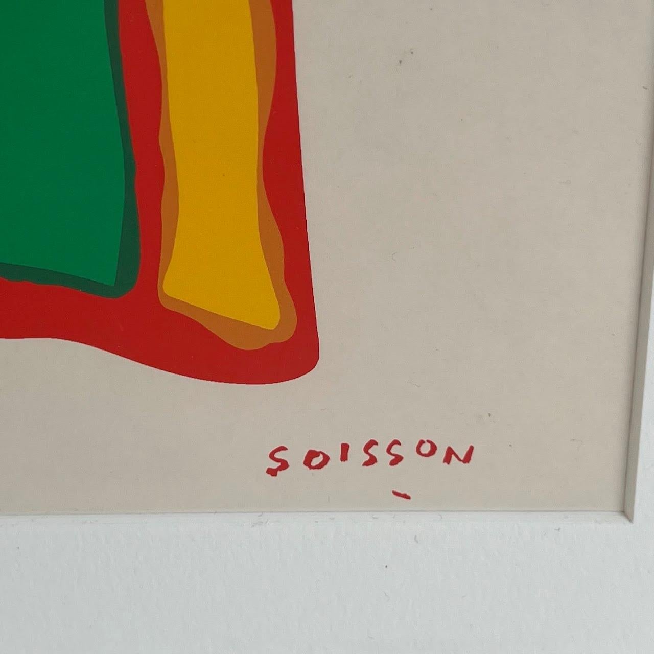 Abstract Jacques Soisson French Modernist Silkscreen For Sale 4