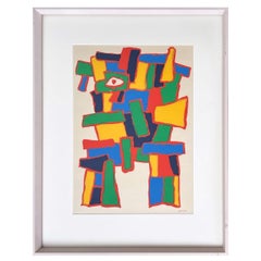 Serigrafia astratta di Jacques Soisson, modernista francese