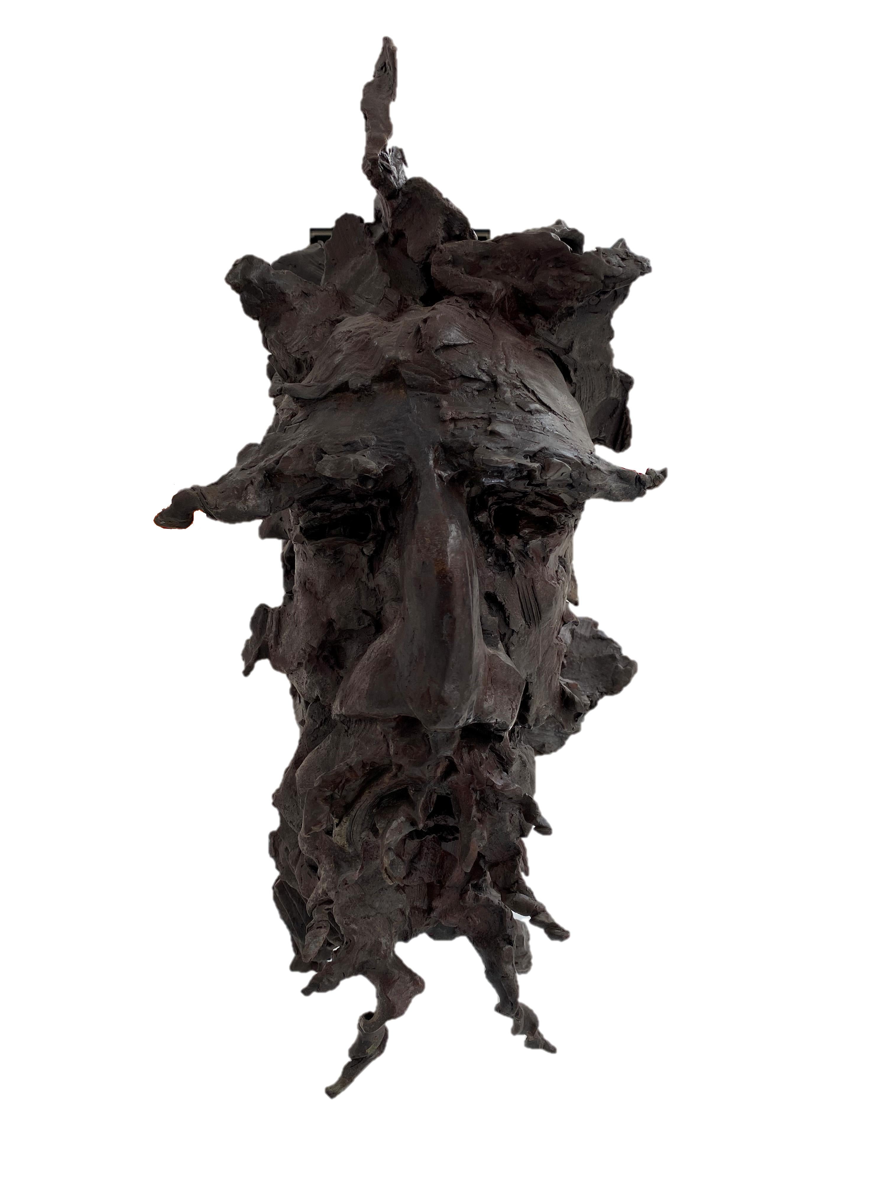 Tête Rouge - Sculpture de Jacques Soulard