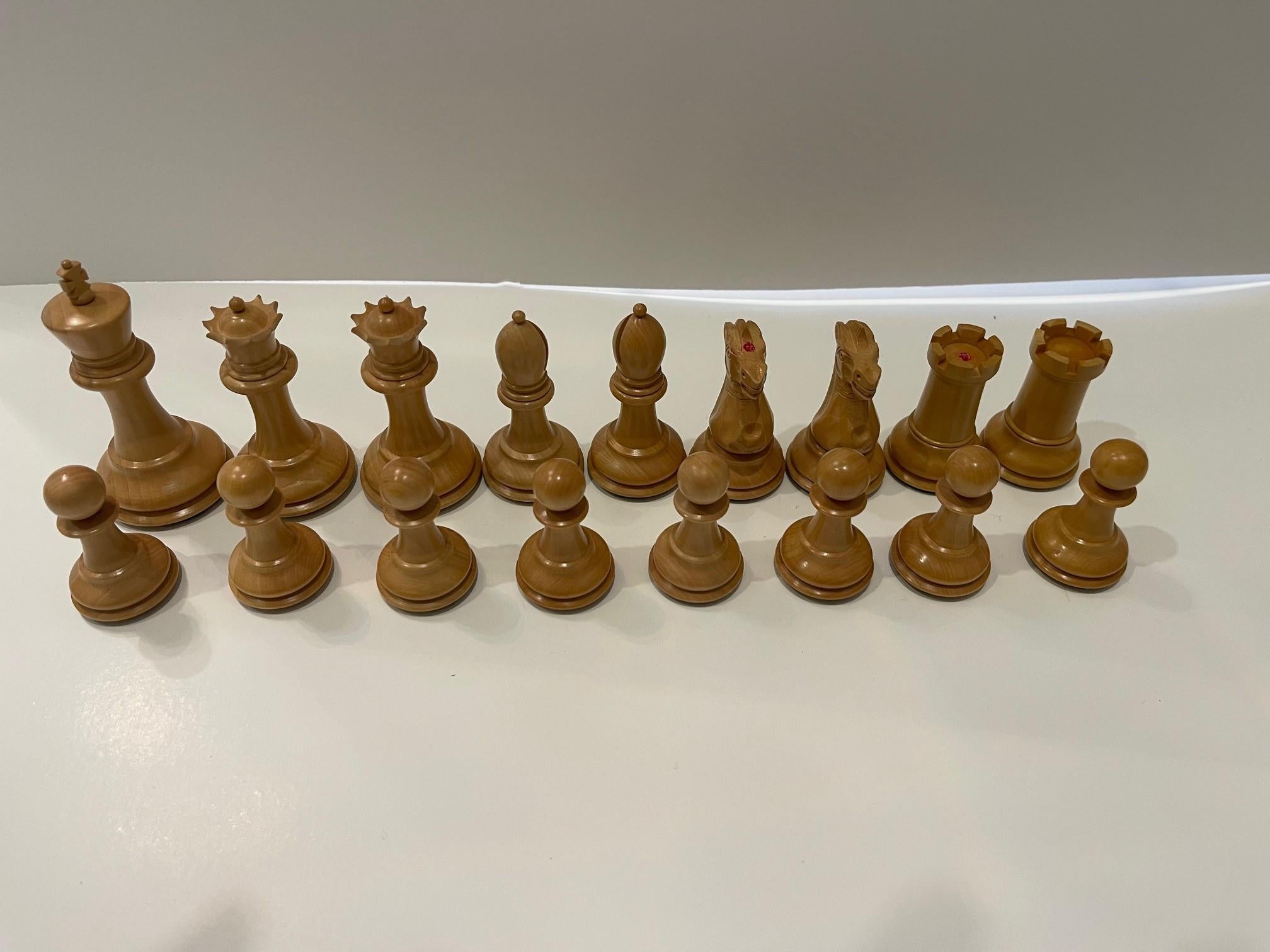 Wood Jacques Staunton Chess Set For Sale