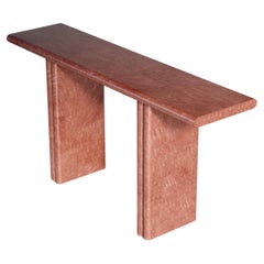 Jacques Terracotta Red Console Table in Bird's Eye Maple by Fred&Juul