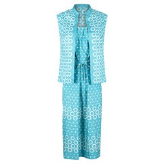 Jacques Theut 1960s French Couture Polka Dot Dress & Jacket Set