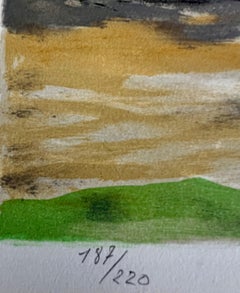 Nature Morte Landscape Lithograph, Pencil Signed, Mid-20th Century