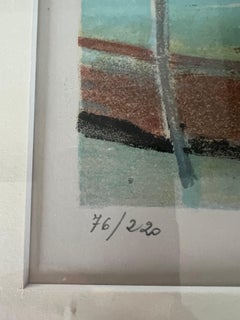 Ansicht von Venedig, Lithografie, signiert, nummeriert, 20. Jahrhundert, detailreich
