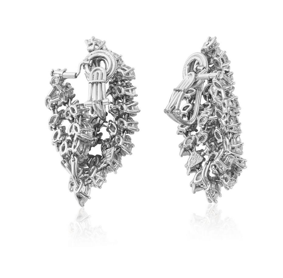 Marquise Cut Jacques Timey Diamond Earrings