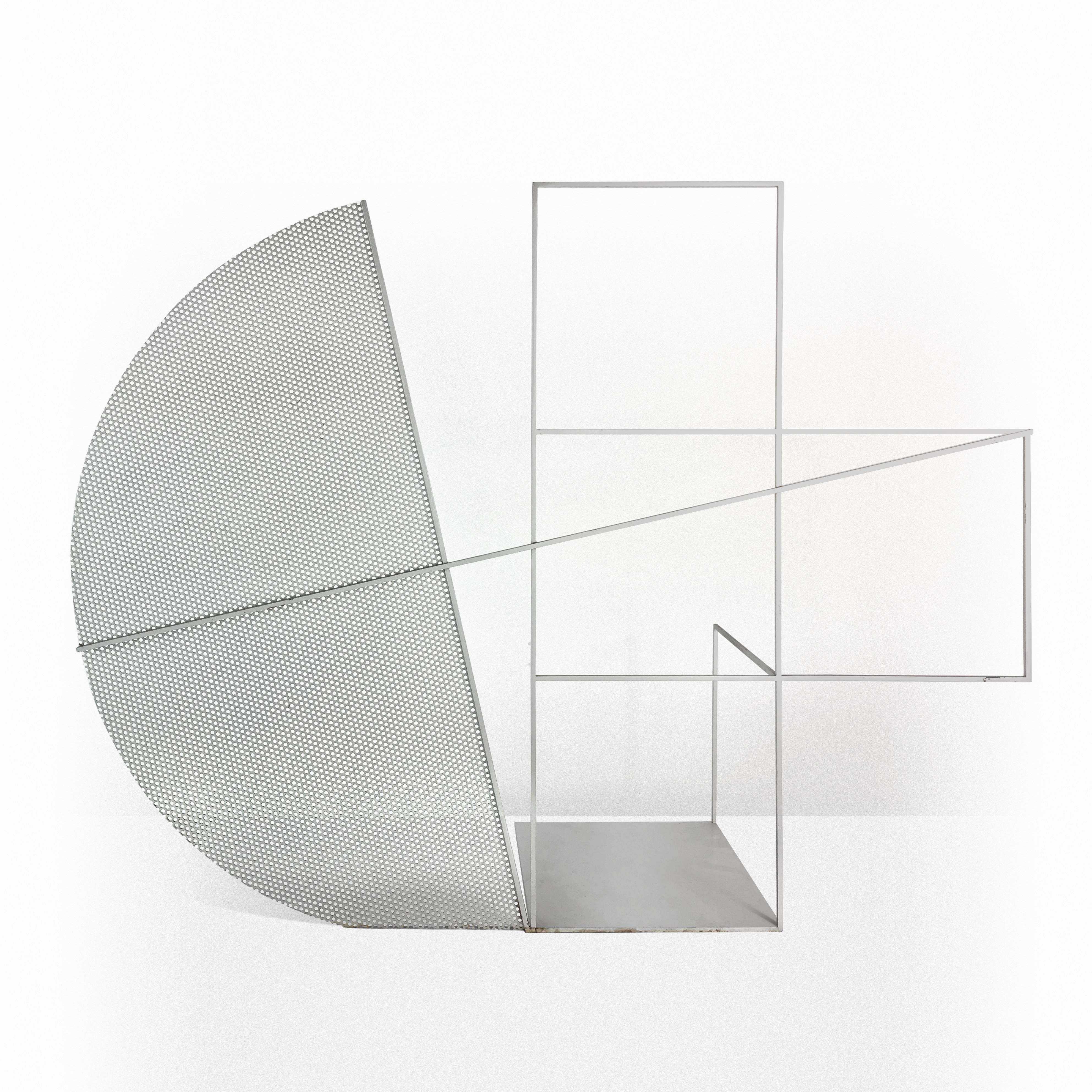 Modern Jacques Toussaint Steel Geometric Sculpture For Sale