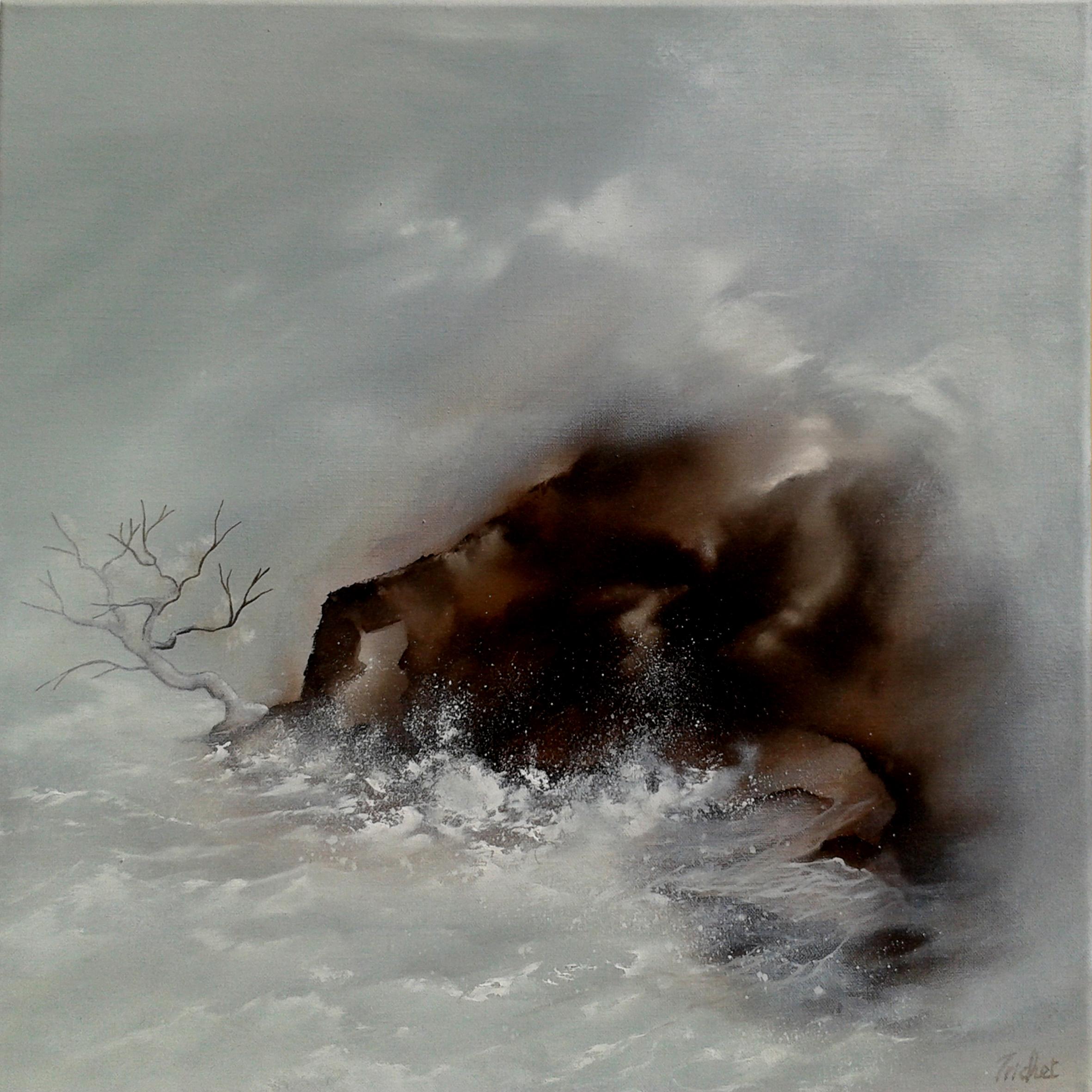 Olio su tela, firmato in basso a destra 

Jacques Trichet è un artista francese nato nel 1955 che vive e lavora a Saint Martin Lars a Sainte Hermine in Francia. Dopo un soggiorno in Messico nel 1978, dove scoprì i disegni Maya come una rivelazione,