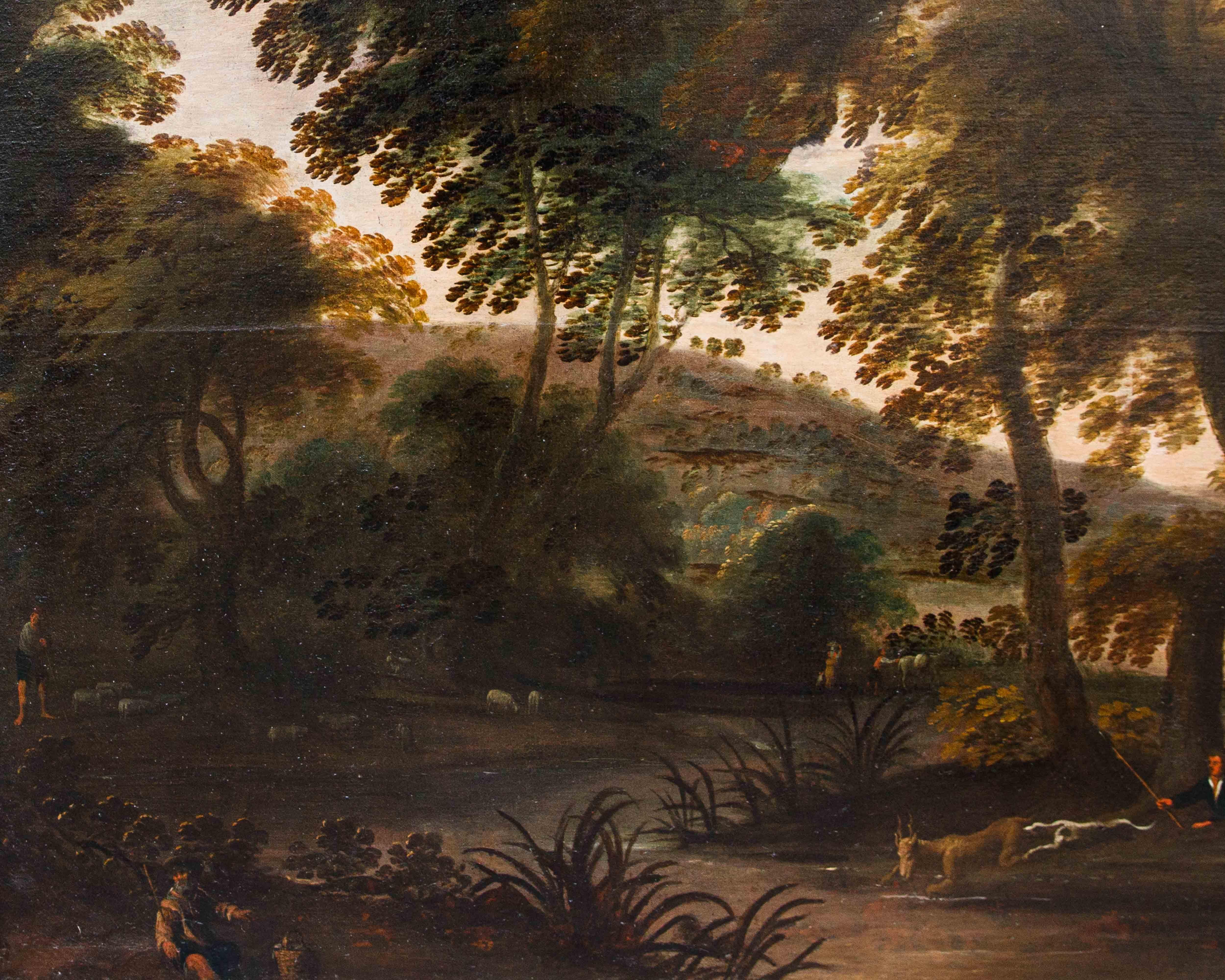 Seguidor de Jacques van der Wijen (Amsterdam 1586 - 1638), Caza del ciervo en venta 5