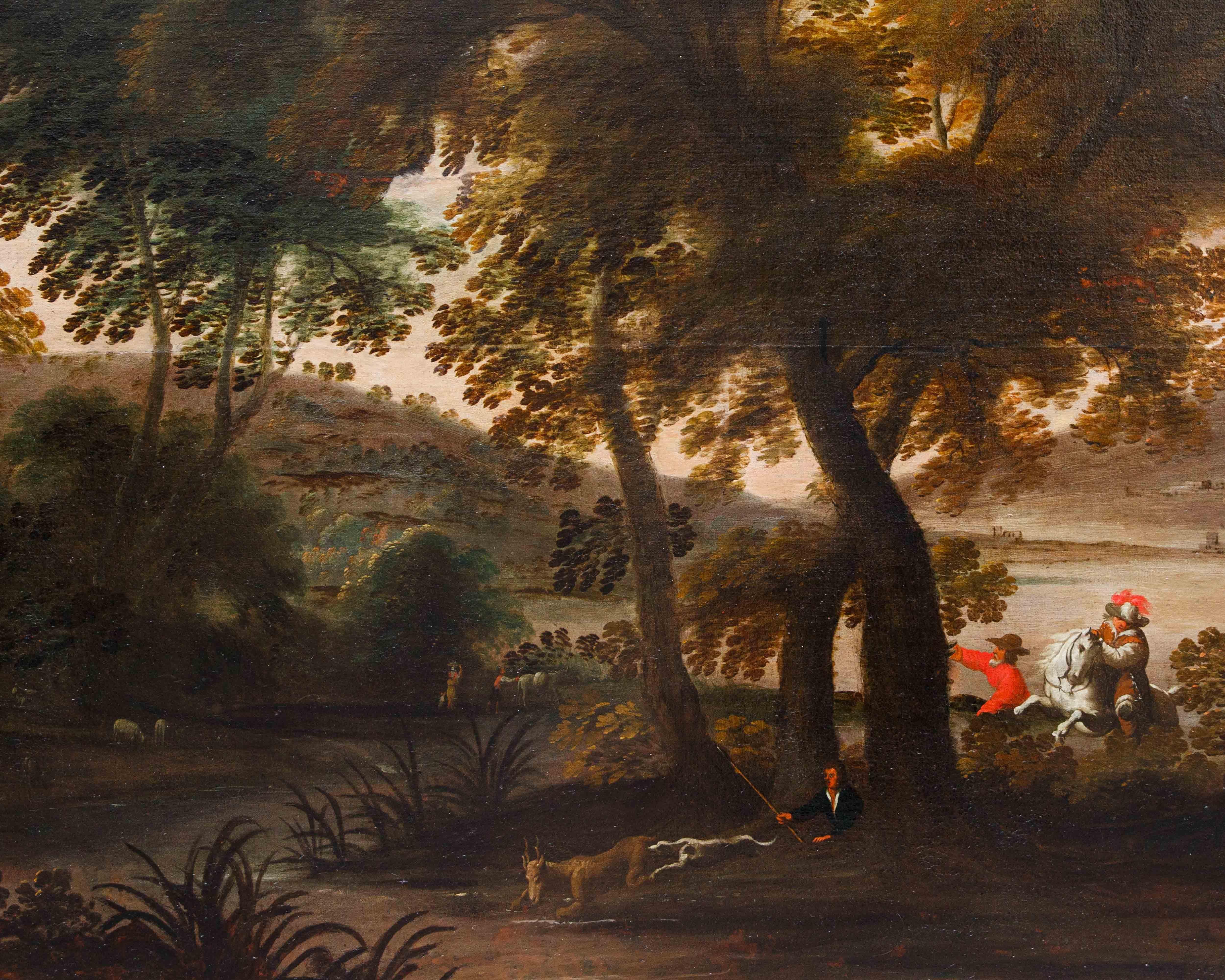 Seguidor de Jacques van der Wijen (Amsterdam 1586 - 1638), Caza del ciervo en venta 6