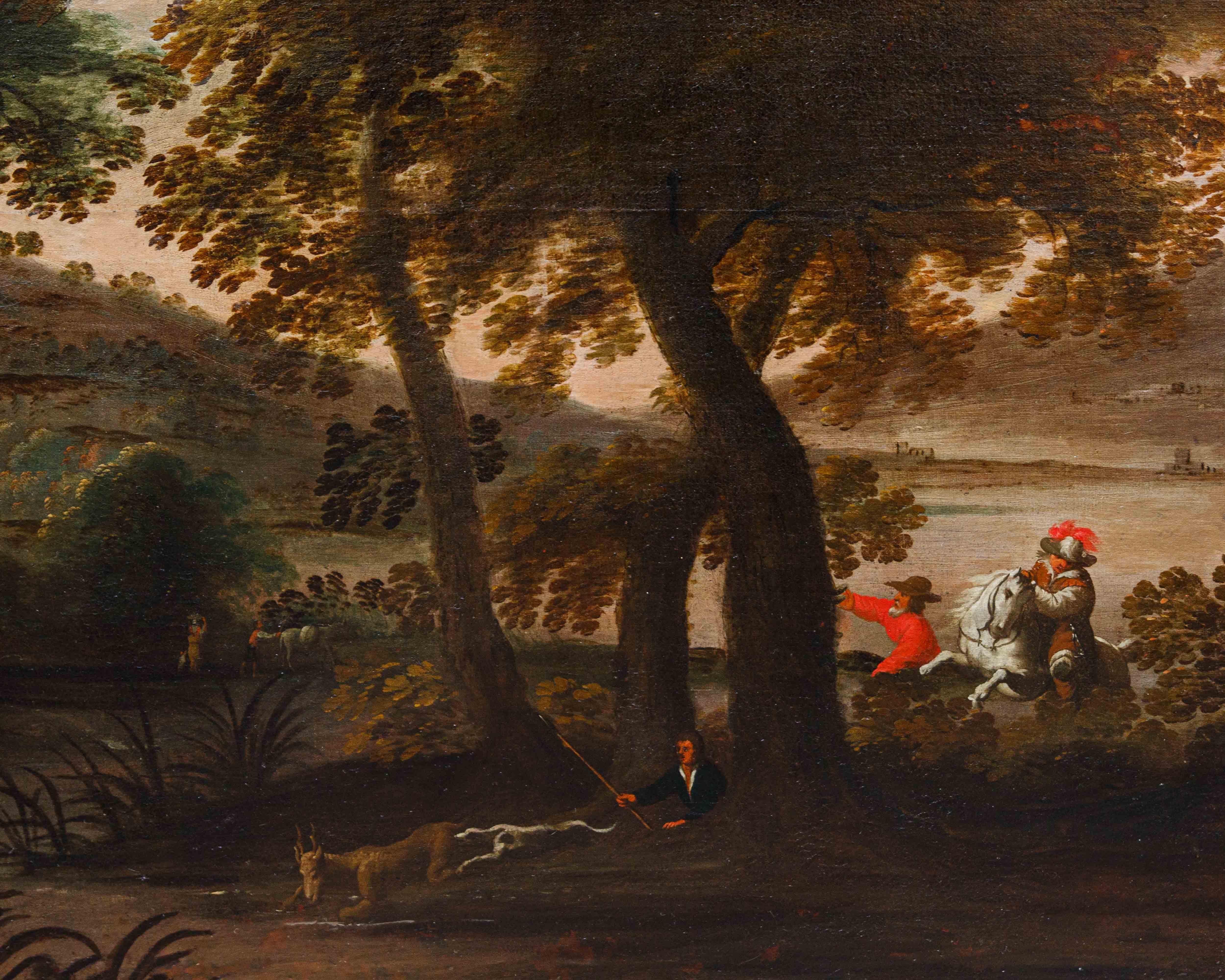Seguidor de Jacques van der Wijen (Amsterdam 1586 - 1638), Caza del ciervo - Painting de Jacques van der Wijen (Amsterdam 1586 – 1638)