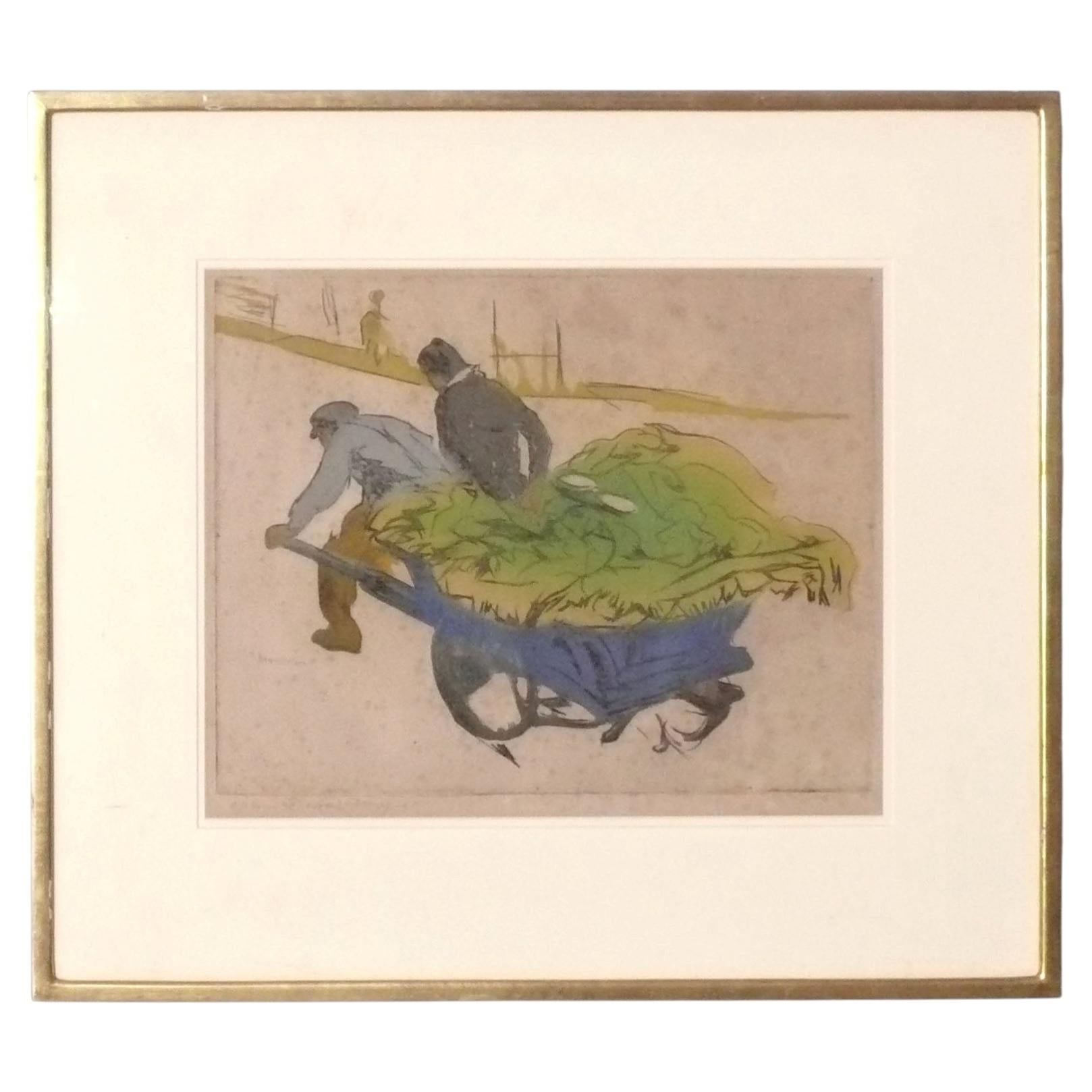 Jacques Villon Color Lithograph Hand Signed Abstract Art Mid Century Duchamp
