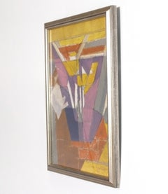 Litografia di Jacques Villon, 18" x 14", arte astratta in stile Mid-Century Modern
