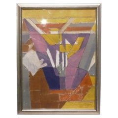 Litografia di Jacques Villon, 18" x 14", arte astratta in stile Mid-Century Modern