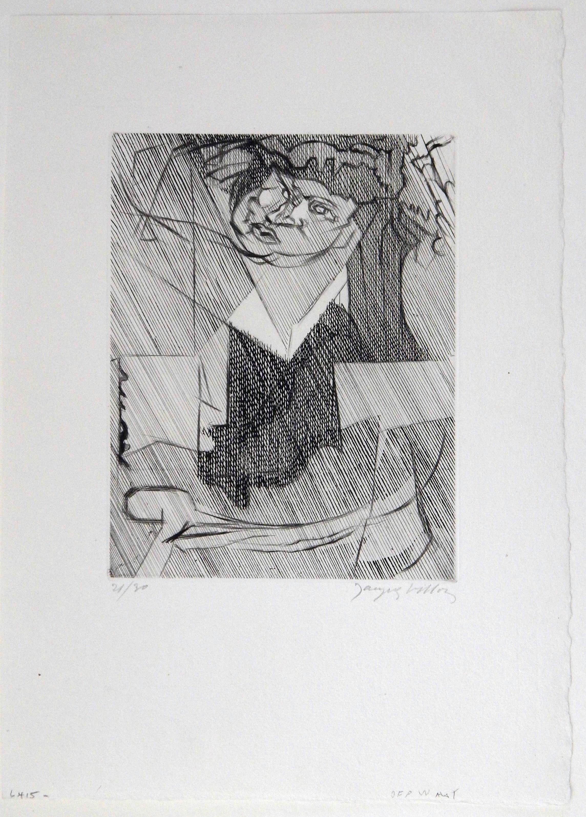 Jacques Villon Cubist Original Etching, 1951, “Figure de Femme” For Sale 1