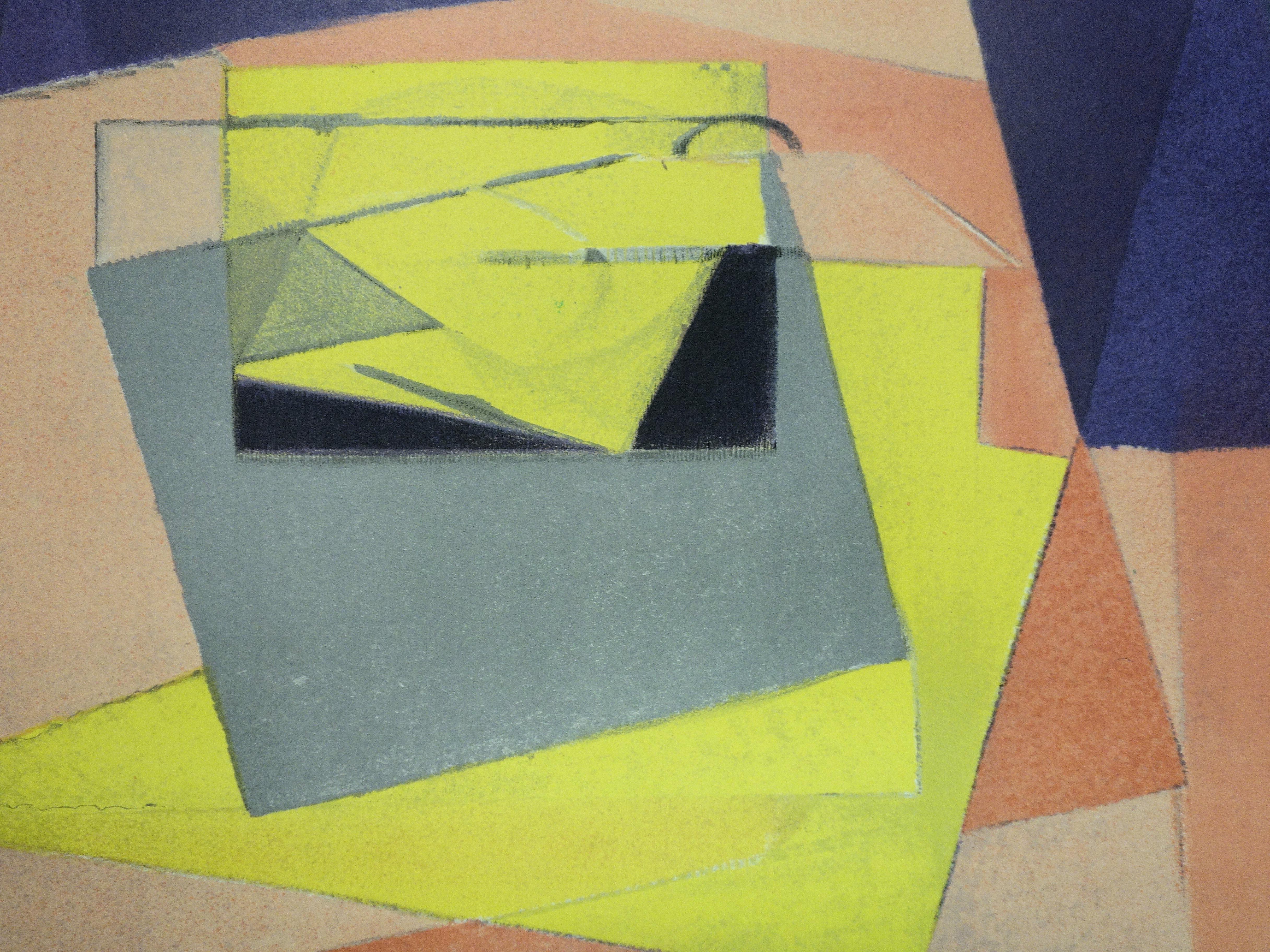 Jacques VILLON 
Abstrakte kubistische Komposition, 1961

Steinlithographie (Werkstatt Mourlot)
Gestochen von Deschamps nach dem Gemälde von Villon und unter seiner Kontrolle
Gedruckte Unterschrift auf der Platte
Auf Papier 65 x 51 cm (ca. 26 x 20