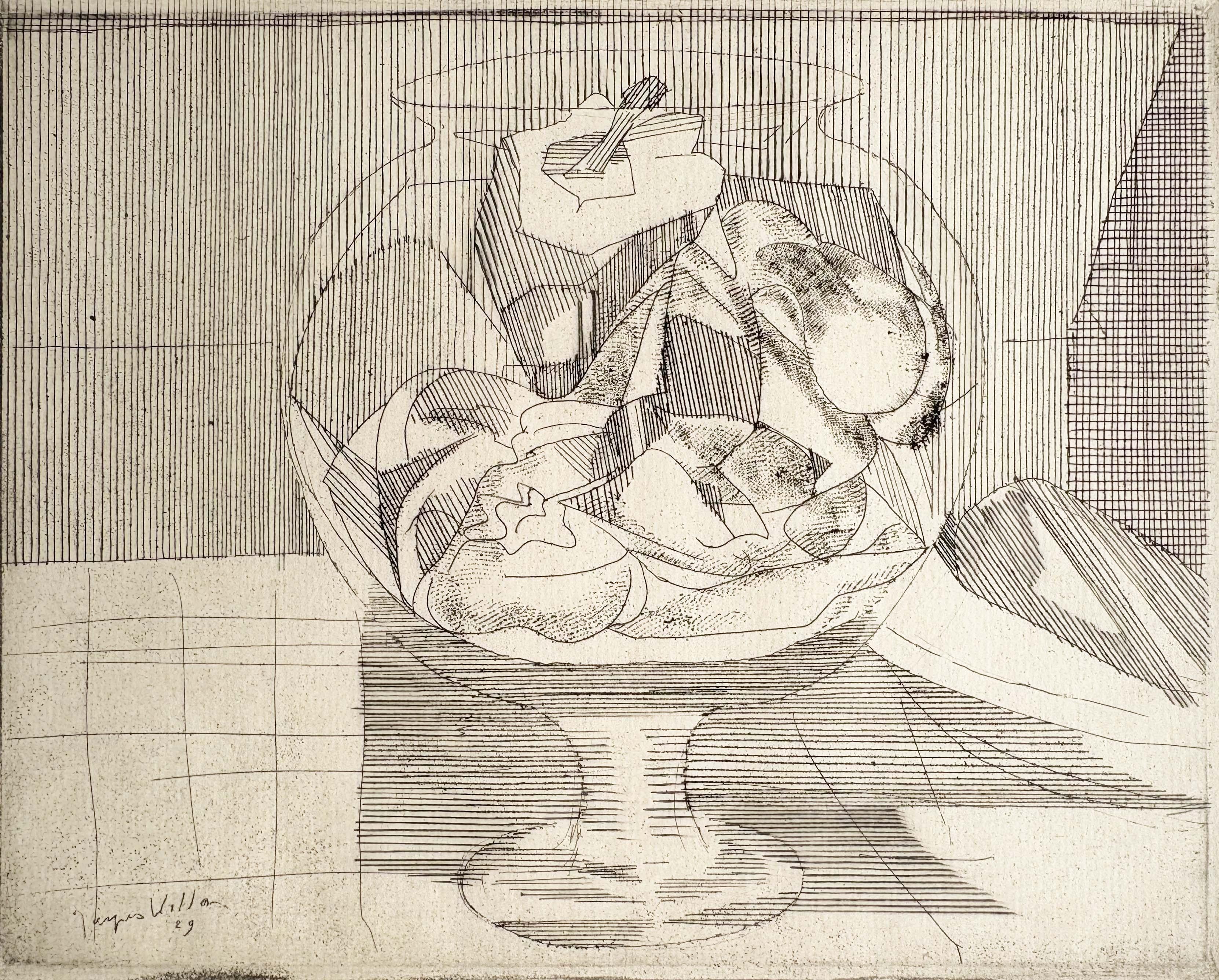 Still-Life Print di Jacques Villon - Ciotola  Coppa