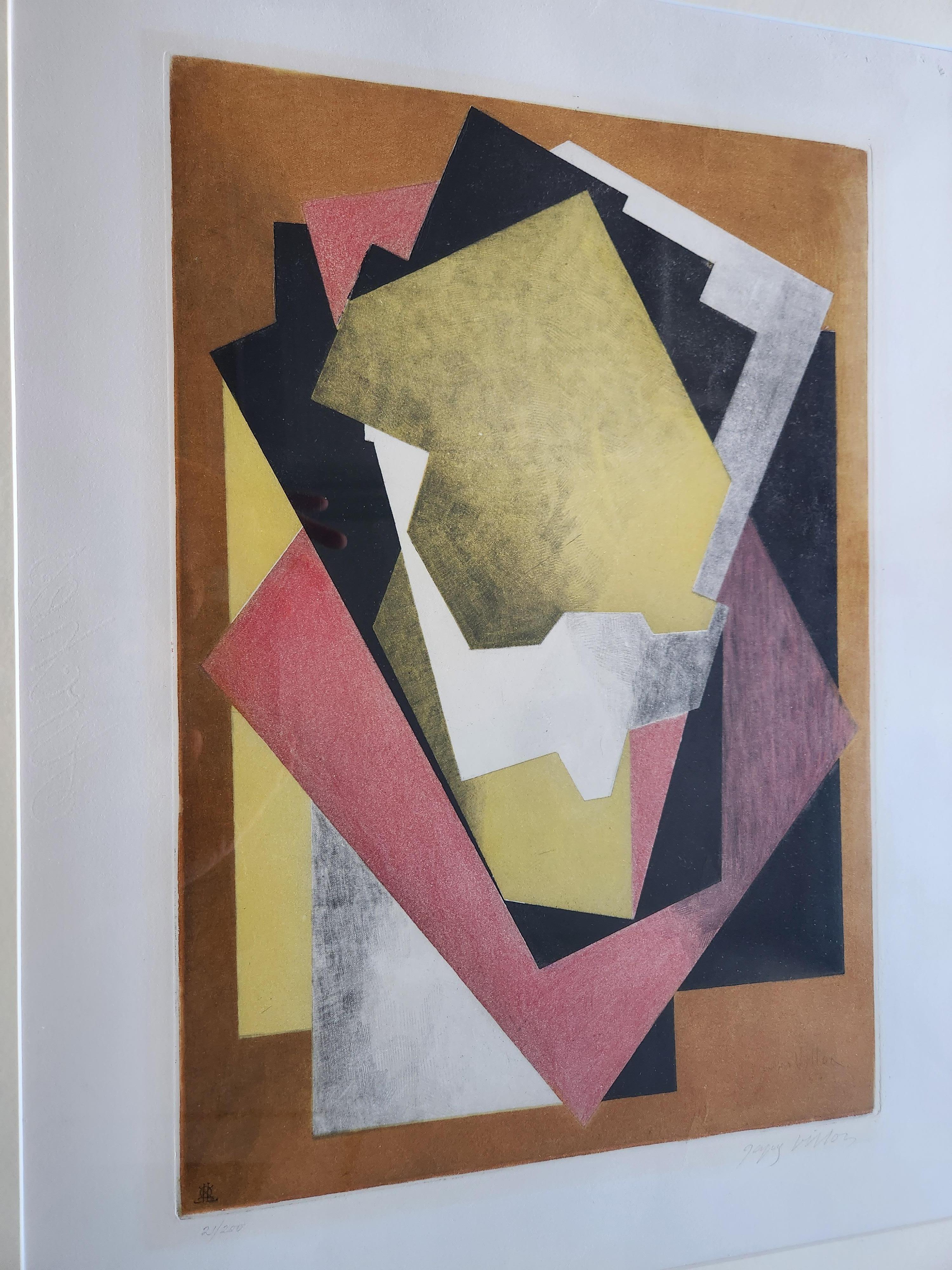 Composition - Beige Print by Jacques Villon