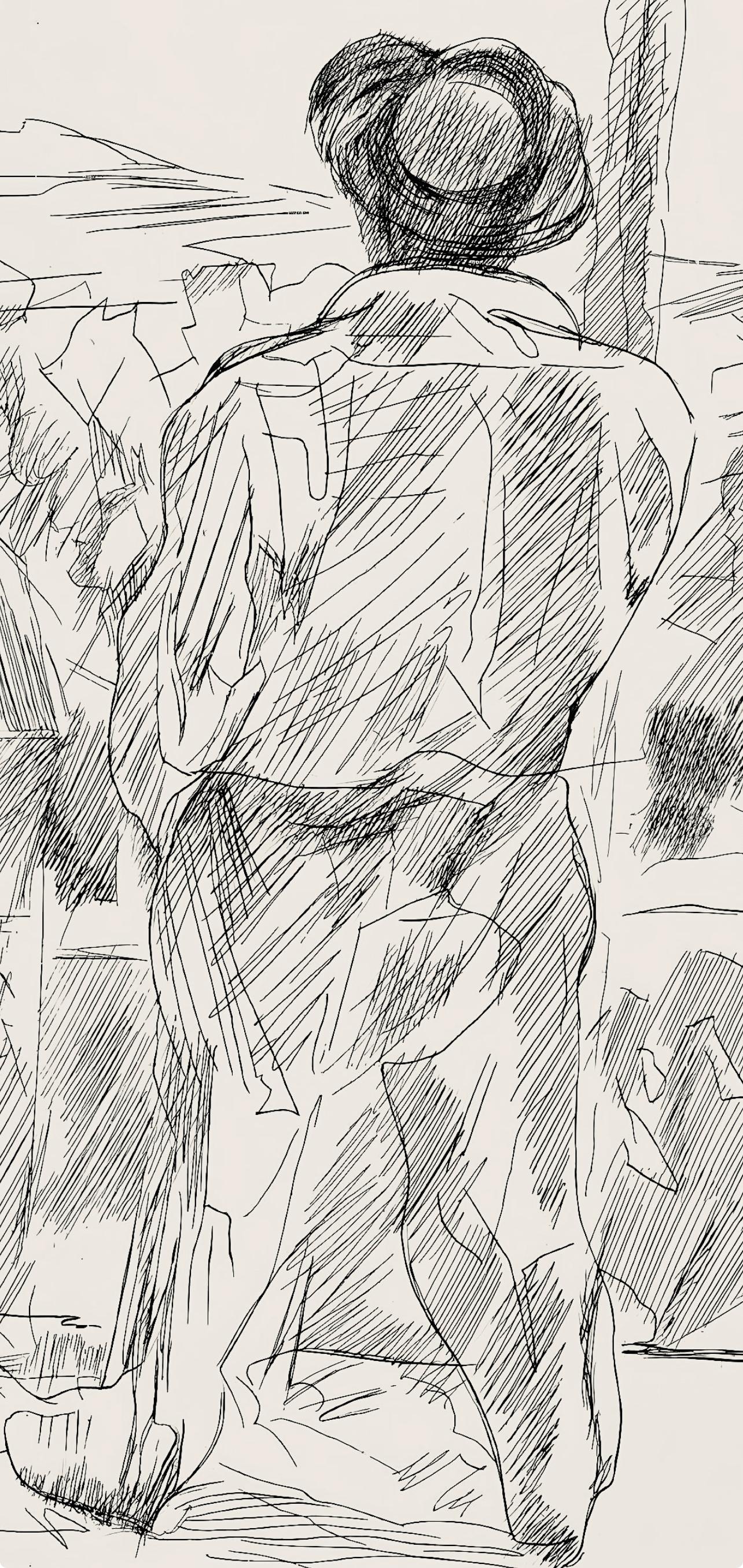 Composition (Ginestet/Pouillon 42-64), Hésiode, Les Travaux et les Jours - Print by Jacques Villon