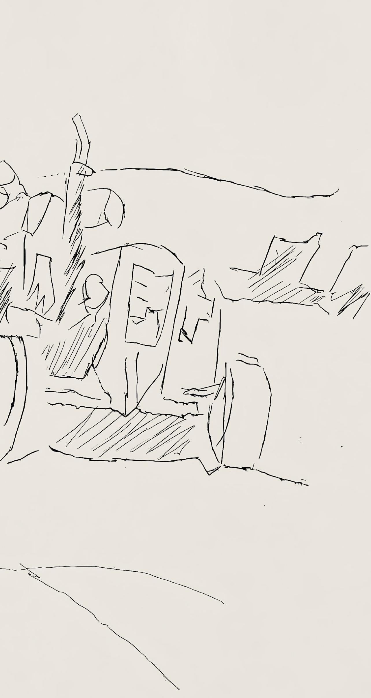 Composition (Ginestet/Pouillon 42-64), Hésiode, Les Travaux et les Jours - Modern Print by Jacques Villon