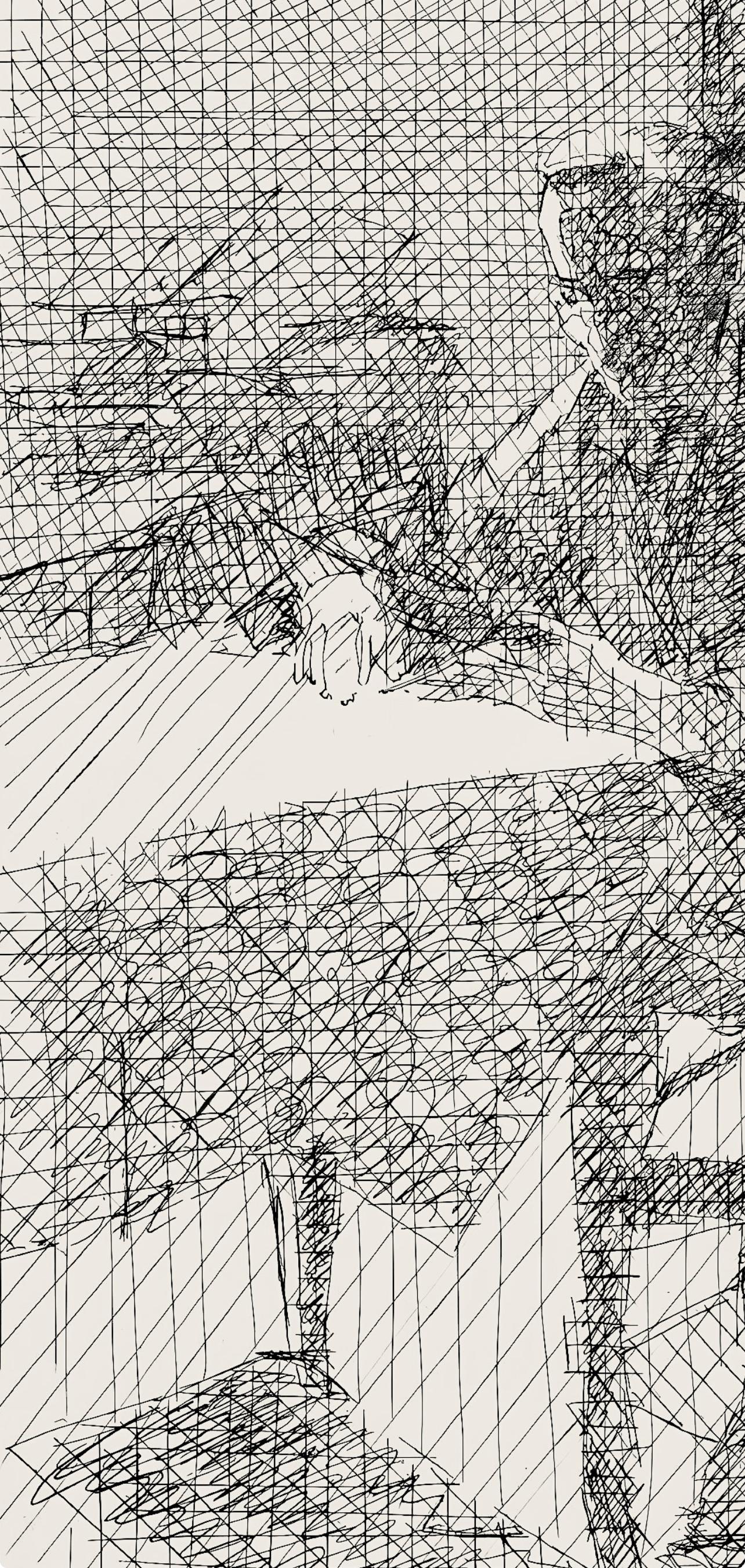 Composition (Ginestet/Pouillon 42-64), Hésiode, Les Travaux et les Jours - Moderne Print par Jacques Villon