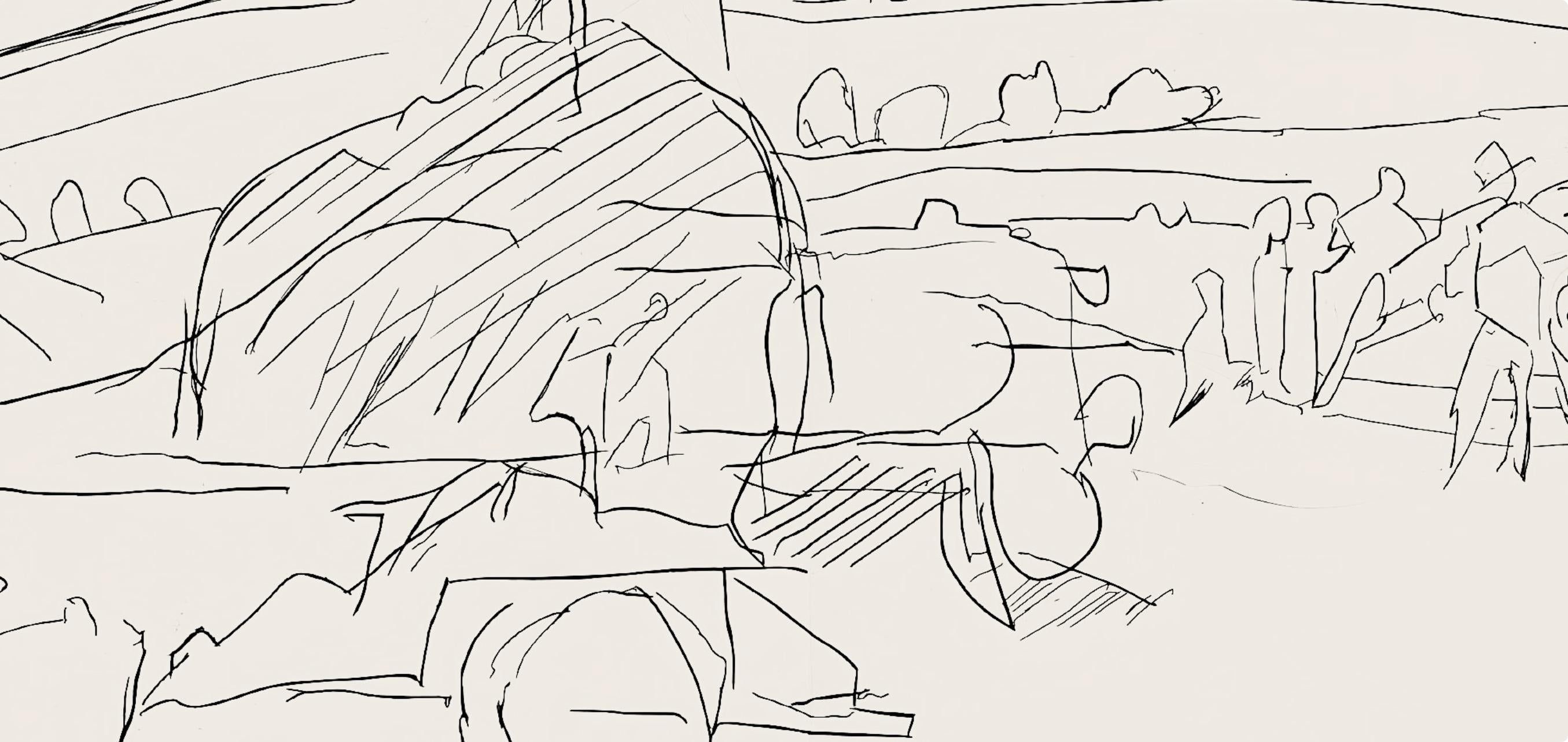 Composition (Ginestet/Pouillon 42-64), Hésiode, Les Travaux et les Jours - Modern Print by Jacques Villon