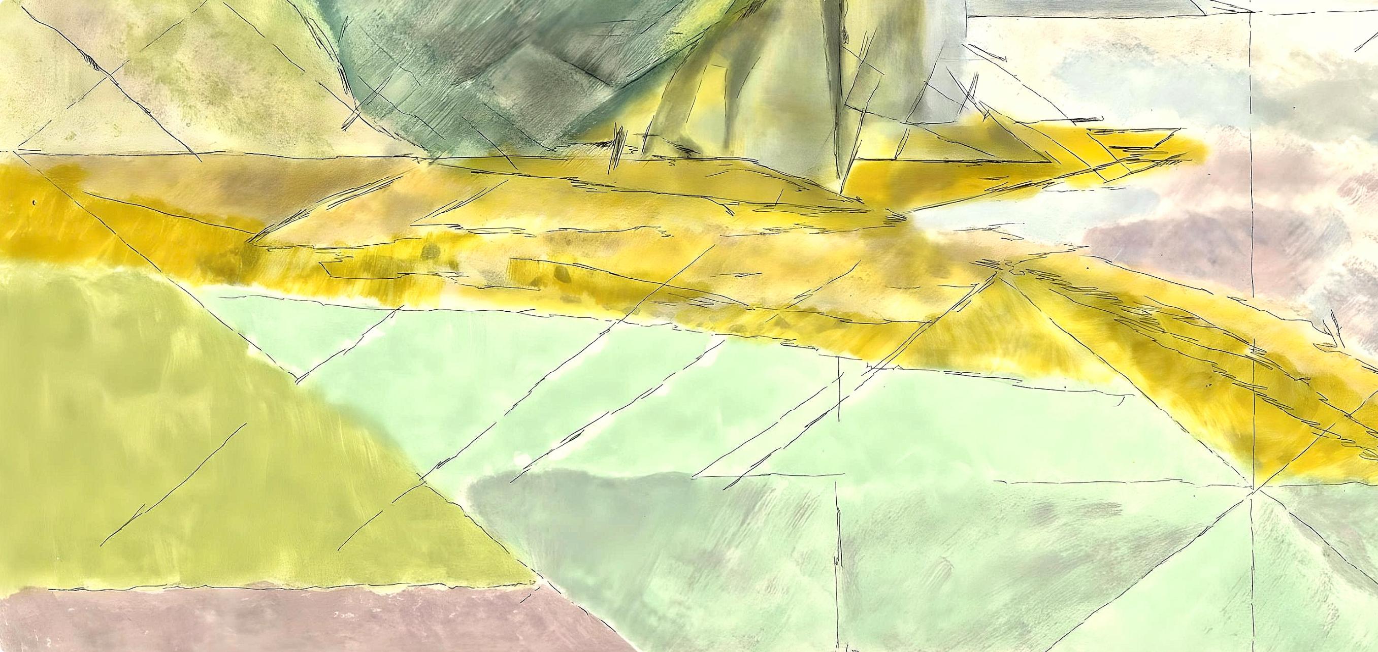 Composition (Ginestet/Pouillon 42-64), Hésiode, Les Travaux et les Jours - Modern Print by Jacques Villon