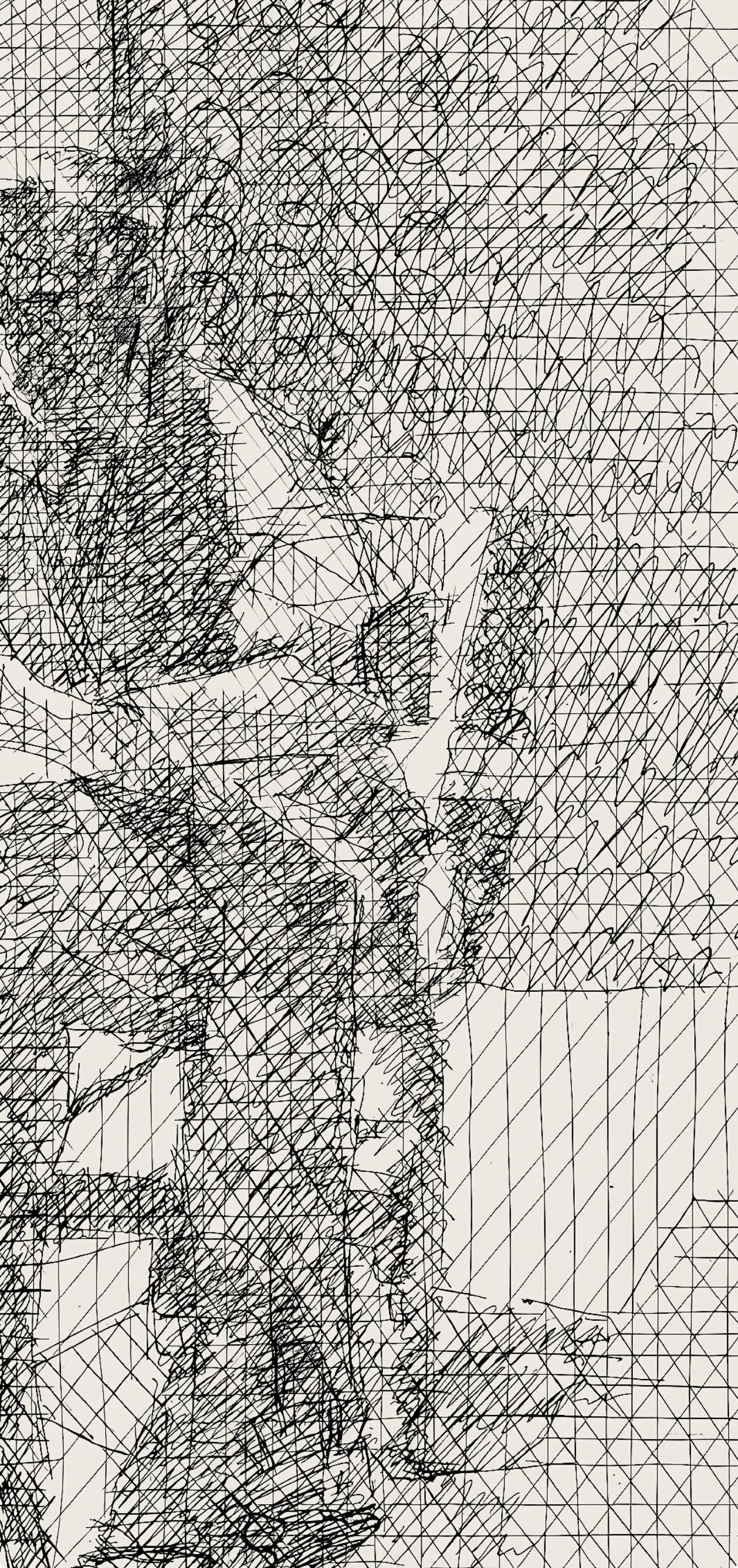 Composition (Ginestet/Pouillon 42-64), Hésiode, Les Travaux et les Jours - Gris Landscape Print par Jacques Villon