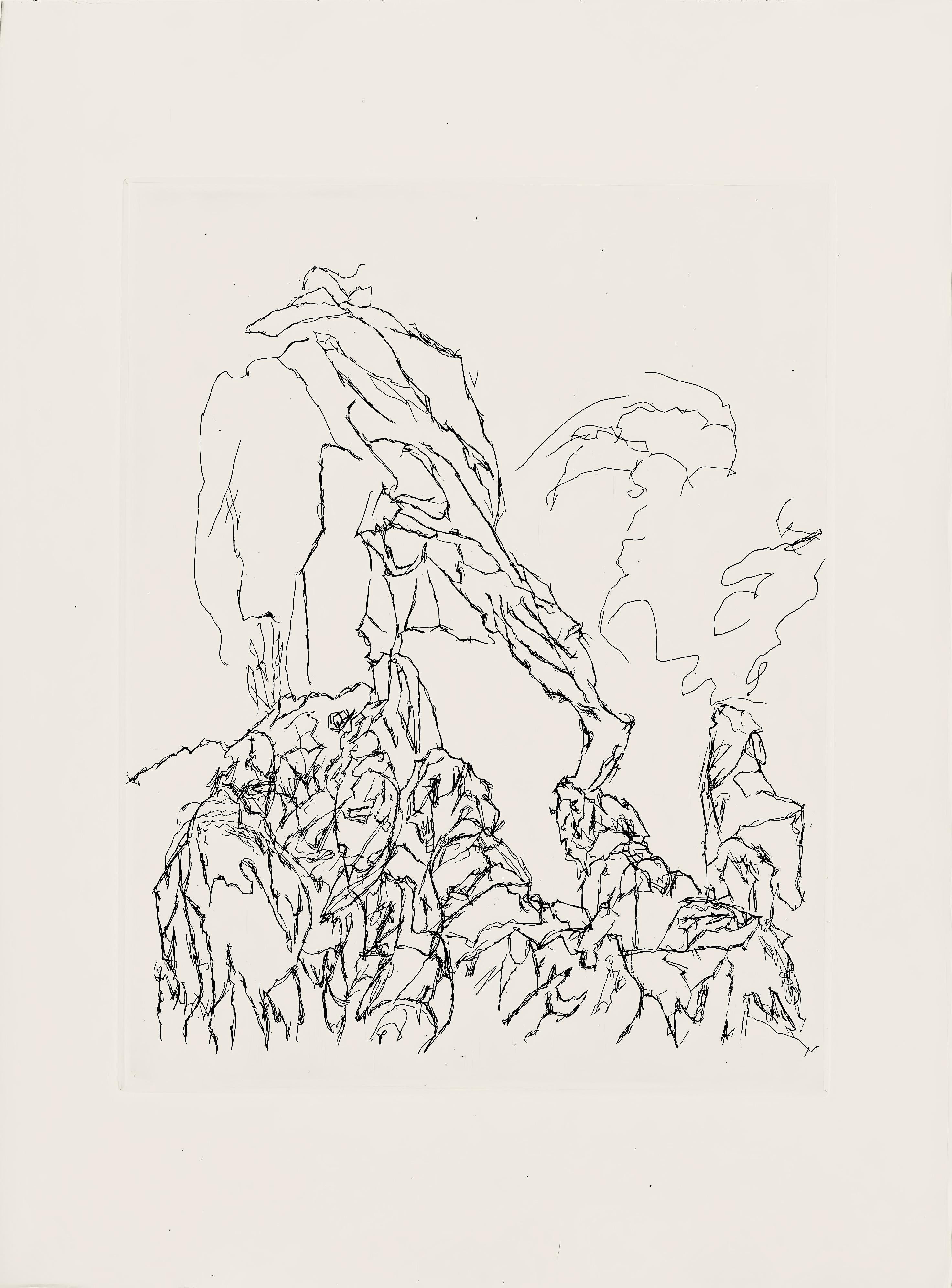 Etching on vélin de Rives paper. Unsigned and unnumbered, as issued. Good condition. Notes: From the folio, Hésiode, Les Travaux et les jours. Eaux-fortes de Jacques Villon, 1962. Published by les Éditions de la Revue Verve, Paris, under the